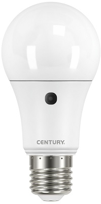 Lampada Led Goccia E27 10w Luce Natura con Sensore Crepuscolare